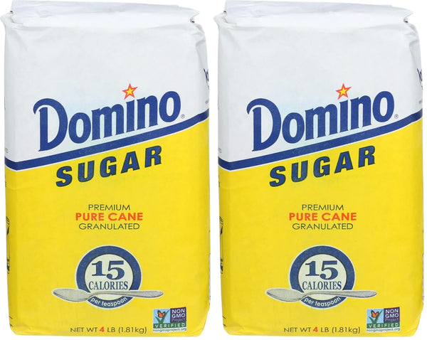 domino sugar granulated, 64 oz, premium pure cane sugar, free-flowing, all-purpose, high-quality