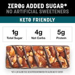 keto-friendly kind zero dark chocolate nuts and sea salt bars, gluten-free, 5g protein, 5 count