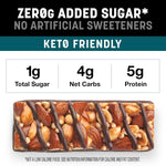 Kind Zero Added Sugar Snacks Bars, Dark Chocolate Nuts & Sea Salt, Gluten Free, High Fiber, Keto Snacks, 5g Protein, 5 Count