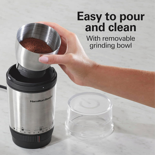 Hamilton Beach Custom Grind Electric Coffee Grinder for 4-14 Cups