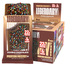 Legendary Foods 22g protein pastry double chocolate low carb keto snack 8 pack gluten conscious