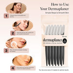 kitsch dermaplane razor for women face - black, 12 pc set - exfoliating facial razor for smoother skin