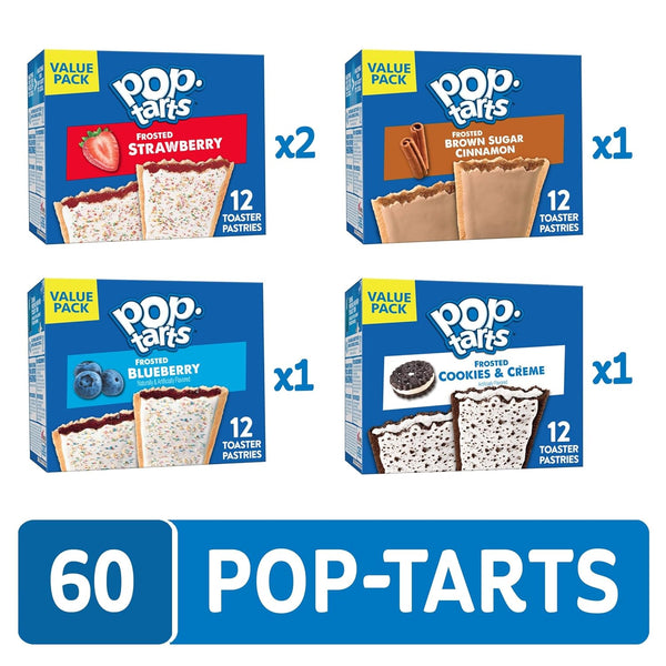 Pop-Tarts Toaster Pastries Variety Pack Breakfast Snacks for Kids and Adults