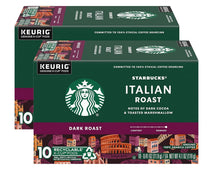 Starbucks Italian Roast Coffee K-Cup Pods, Dark Roast, 100% Arabica, 20 K-Cups