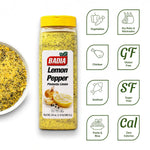 Badia lemon pepper seasoning, 24 oz, pepper, garlic & onion, zesty citrus blend for chicken, seafood & vegetables