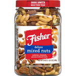 Fisher Snack Honey Roasted Mixed Nuts with Peanuts, 24 Ounces, Reusable Canister