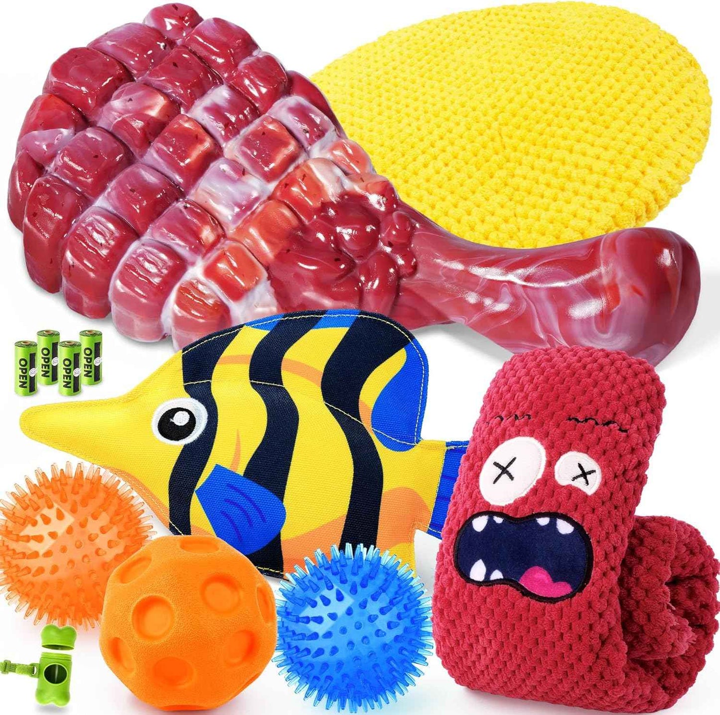 KIPRITII 25 Pack Various Puppy Dog Toys for Teething, Entertainment & Interaction, Puppy Chew Toys Pack with Rope Toy, Treat Balls and Dog Squeaky Toys for Puppies & Small Dogs