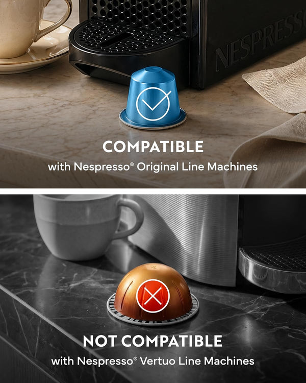 Rossi Caffe 60 Espresso Coffee Pods Variety Pack for Nespresso Original Machines