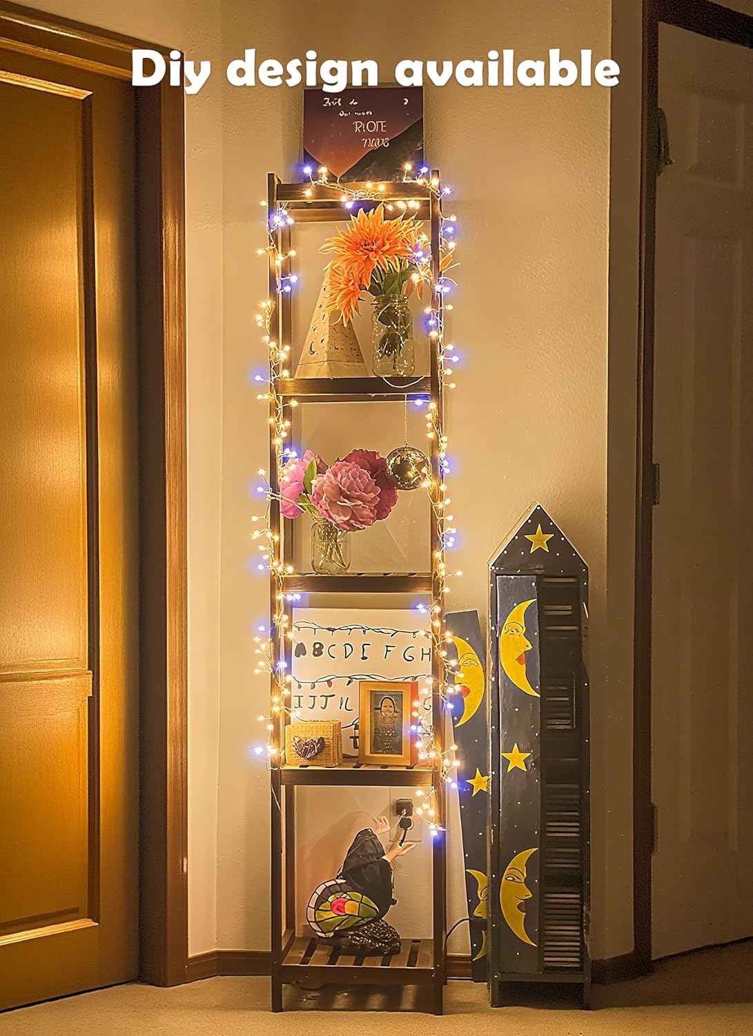 Fairy Lights Plug-In String Lights, 200 LED Twinkle Firecracker Lights, Waterproof Christmas Tree Lights for Indoor/Outdoor Bedroom, Patio, Garden Décor