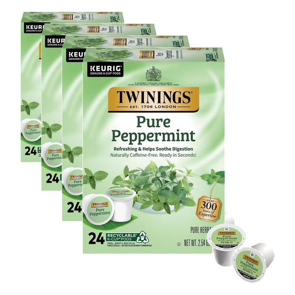 Twinings Lemon and Ginger Herbal Tea K-Cup Pods for Keurig, 24 Count