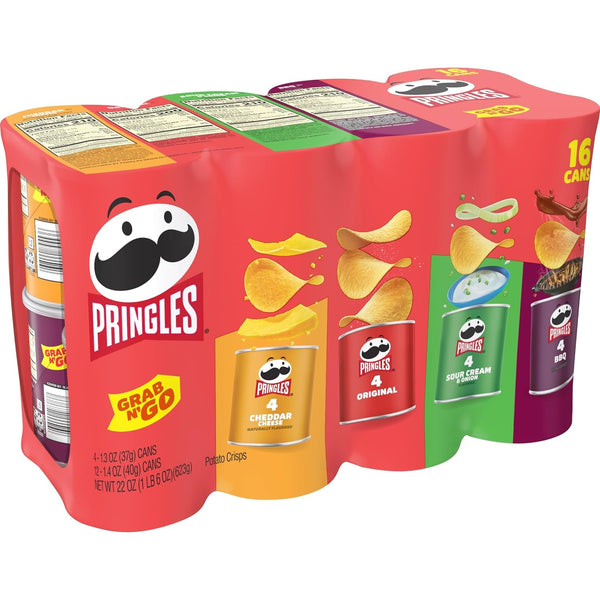 Pringles Potato Crisps Chips Variety Pack 1.38 Pounds 16 Cans