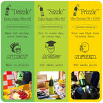 Graza Sizzle Single Origin Extra Virgin Olive Oil, 25.3 Fl Oz (750ml), Cooking Oil in a Squeeze Bottle from Spain