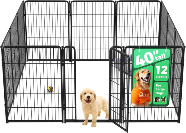 fxw homeplus unleashed 24 inch 6 panels dog pen black patented