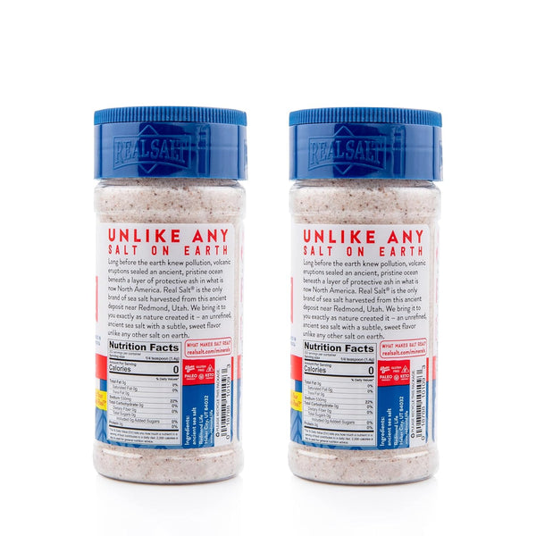 Redmond Real Sea Salt 2-Pack Fine, 10 Ounce Unrefined Gluten Free Shaker