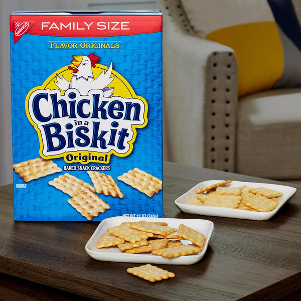 Original Baked Snack Crackers, Family Size, 12 oz