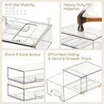 Clear Acrylic Stackable Storage Drawers for Bathroom, Kitchen, and Vanity