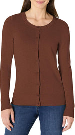 Amazon Essentials Women's Lightweight Crewneck Cardigan Sweater (Available in Plus Size)