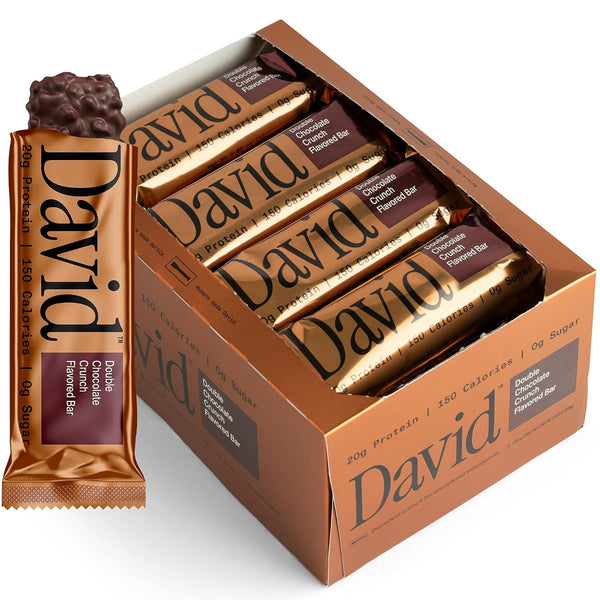 David Bronze High Protein Bars, S'mores Chocolate Crunch Flavor, 12 Pack