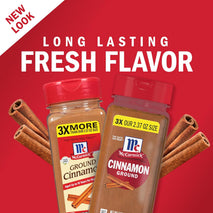 McCormick Ground Cinnamon Non-GMO Aged Up to 15 Years Rich Flavor for Baking and Cooking 7.12 oz