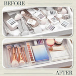 Stackable Clear Plastic Drawer Organizer Set Made in USA