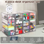 Acrylic Organizer with 20 Drawers for Office and Craft Storage