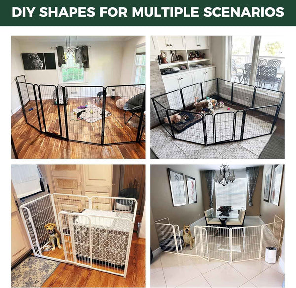 fxw homeplus unleashed 24 inch 6 panels dog pen black patented