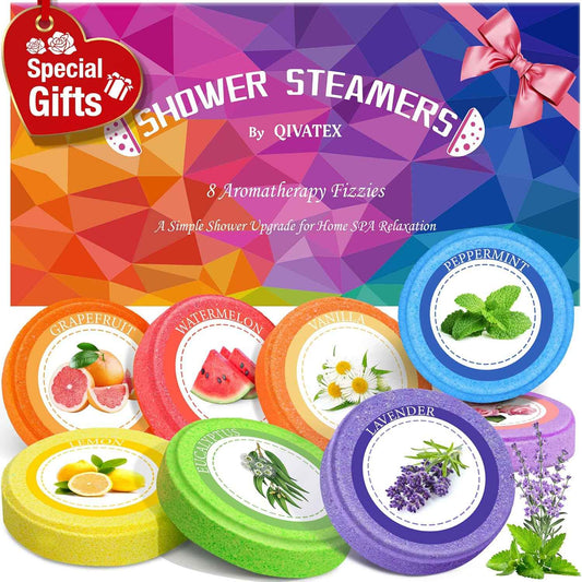 Shower Steamers Aromatherapy, Valentines Day Gifts for Her, Birthday Gifts for Women Teen Girls Wife Mom, Natural Essential Oil SPA Self Care Relaxation Shower Bombs (8 Pack) | Aromatherapy, Birthday Gifts, Natural Essential Oil, Home SPA, Self Care, Stre