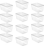 Vtopmart 6 Pack Clear Stackable Storage Bins with Lids, Medium Plastic Containers with Handle for Pantry Organizer and Storage,Perfect for Kitchen,Fridge,Cabinet, Closet,Bathroom Organization