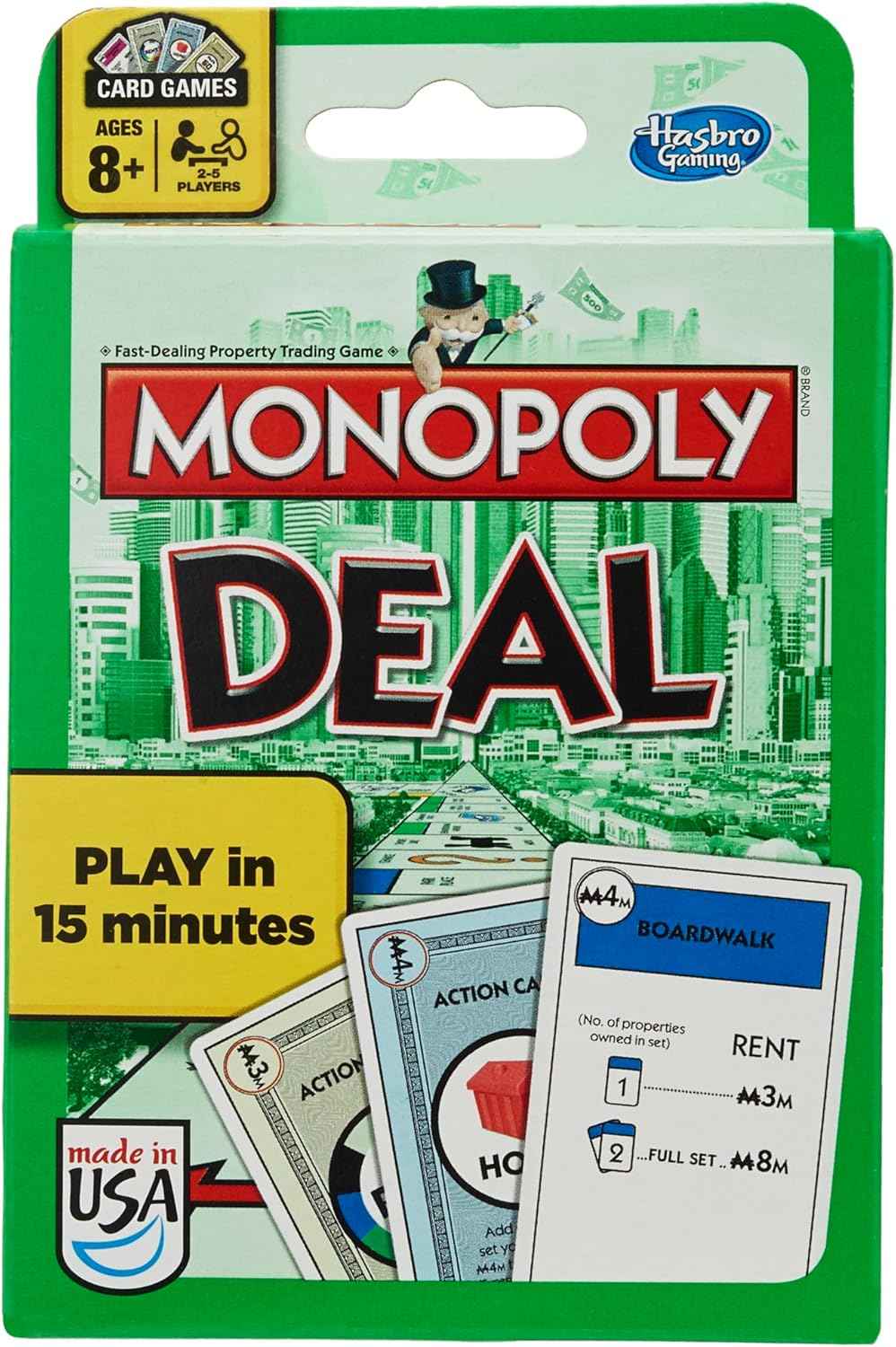 Monopoly Deal Card Game | Quick-Playing Card Game | Fun Games for Families and Kids | Ages 8 and Up | 2 to 5 Players | 15 Mins. | Travel Games