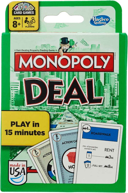 Monopoly Deal Card Game | Quick-Playing Card Game | Fun Games for Families and Kids | Ages 8 and Up | 2 to 5 Players | 15 Mins. | Travel Games