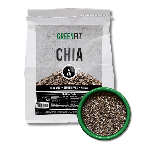 Greenfit Premium Bulk Chia Seeds (10Lbs Bag) | A+ Grade Chia | Nutrient-Packed Superfood | Non-GMO | Gluten-Free Chia Seeds Bulk | Vegan