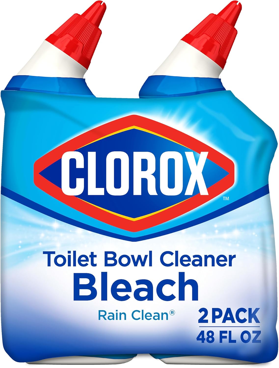 CLOROX Toilet Bowl Cleaner Clinging Bleach Gel, Ocean Mist, 24 Fl Oz, Pack of 2 (Package May Vary) - Rayz Mart
