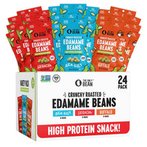 only bean crunchy roasted edamame variety pack 0.9oz 24 pack low carb keto snack