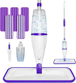 Microfiber Spray Mop for Floors Cleaning: Wet Dry Hardwood Floor Mops with 3 Washable Reusable Pads for Swiffer Powermop - Flat Mop with Sprayer for Tile Wood Laminate Vinyl Marble