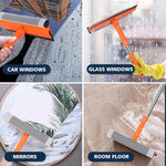 2 in 1 Professional Window Squeegee with soft rubber and sponge for car windshield and house windows