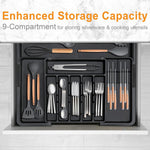 Large Expandable Silverware Organizer for Kitchen Drawers