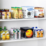 12-pack clear plastic storage bins for organizing and labeling
