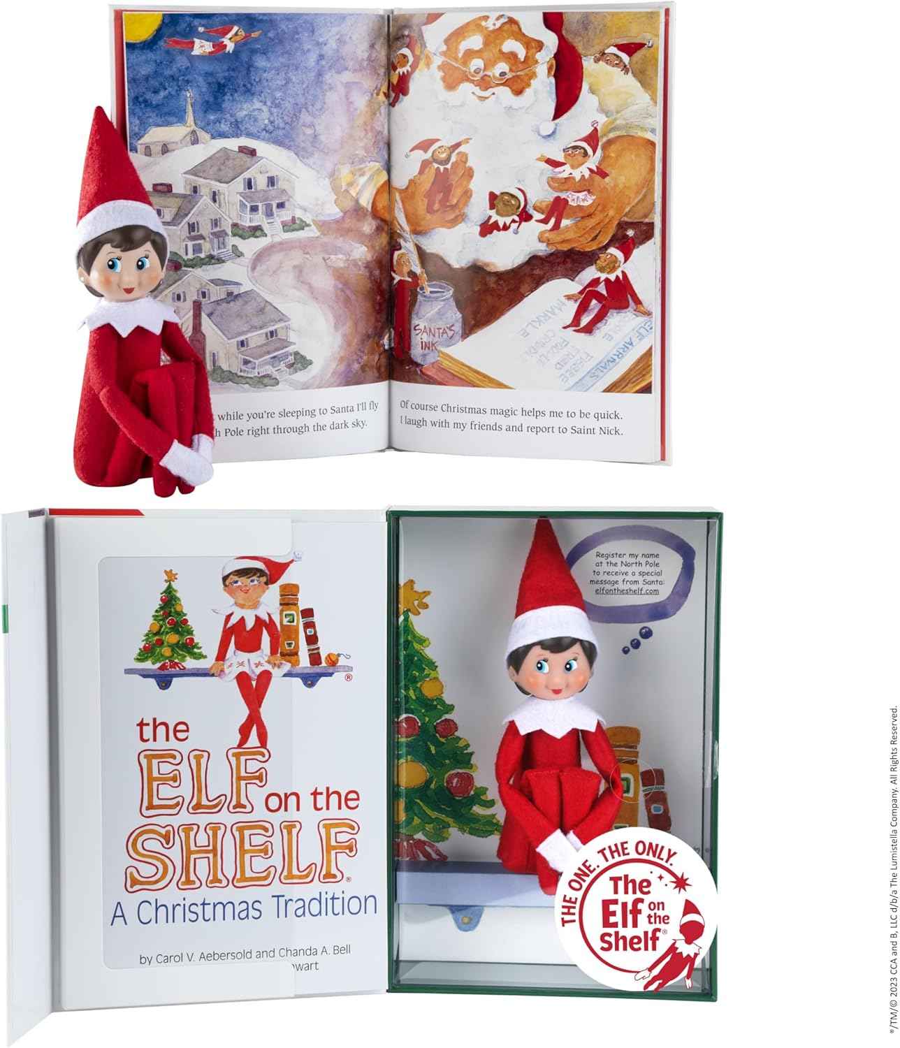 The Elf on the Shelf: A Christmas Tradition - Boy Scout Elf with Blue Eyes - Includes Artfully Illustrated Storybook, Keepsake Box and Official Adoption Certificate