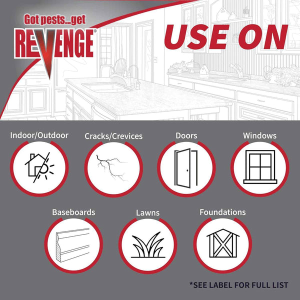 Revenge Spider & Ground Bee Killer for Indoors and Outdoors, 10 oz Ready-to-Use Dust Treatment Repels Ants, Bees, Roaches, Spiders and More