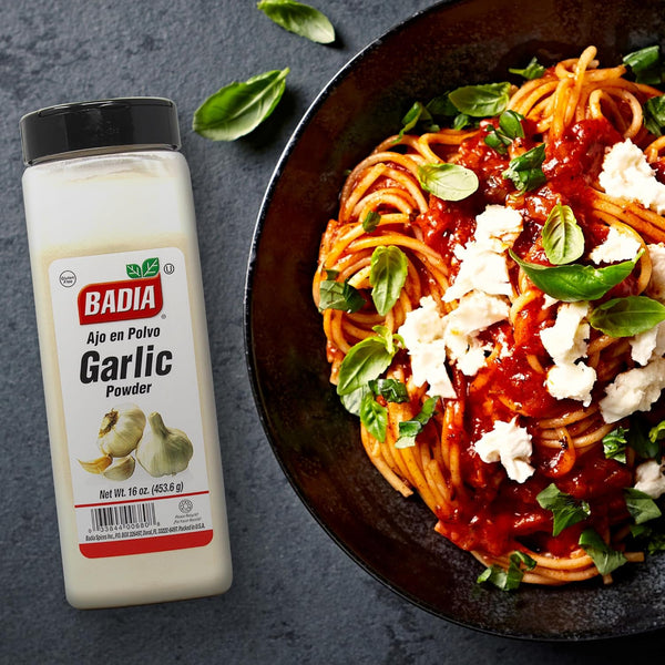 Badia 16 oz Premium Garlic Powder for Cooking Seasoning & Spice Blends Freshly Ground Flavorful