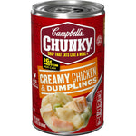 Campbell's Chunky Creamy Chicken and Dumplings Soup, 18.8 Oz Can, Protein Rich Comfort Food