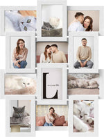 SONGMICS Collage Picture Frames, 4x6 for Wall Decor Set of 12, Multi Family Photo for Gallery Decor, Hanging Display, Assembly Required, Christmas Gift, Ink Black URPF26BK