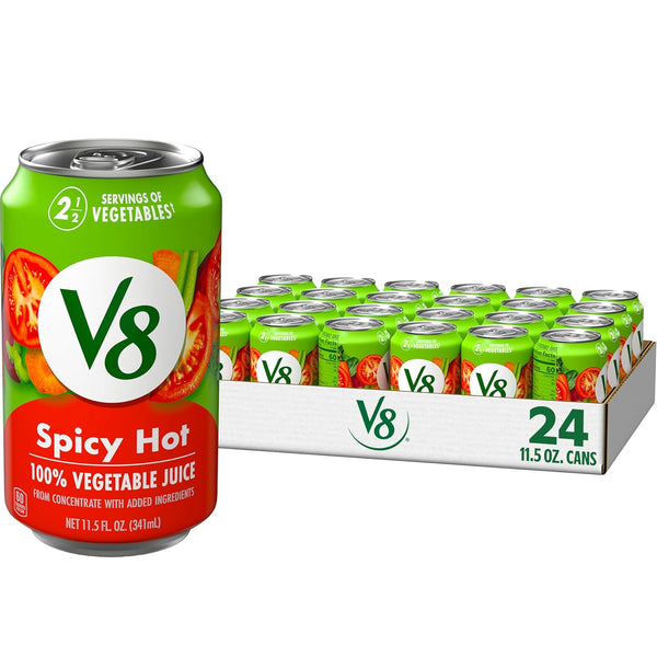 V8 Original 100% Vegetable Juice, 11.5 fl oz Can (24 Pack)