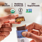 Organic Mini Chocolate Covered Peanut Butter Protein Bars, 18 Count, 1.05 Ounce Each