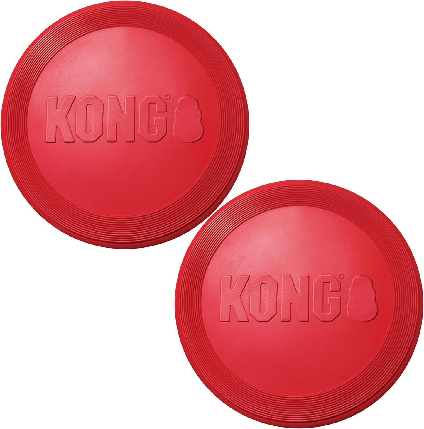KONG Flyer - Durable Dog Toy for Outdoor Playtime - Natural Rubber Flying Disc, Dog Toy for Fetch - Safer Disc for Healthy Activity - for Medium/Large Dogs