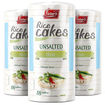 LIEBERS Rice Cakes, Kosher Certified Snack, Pack of 3, Unsalted