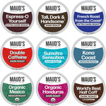 Maud's Bold Dark Roast Coffee Pods Variety Pack, 40-count, 9 Assorted Flavors