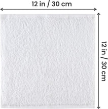 utopia 24 pack cotton washcloths set, 100% ring spun cotton, premium quality flannel face cloths, highly absorbent and soft feel fingertip towels, white