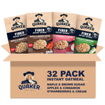 QUAKER Instant Oatmeal, USDA Organic, Non-GMO Project Verified, 3 Flavor Variety Pack, Individual Packets, 32 Count (Pack of 1)