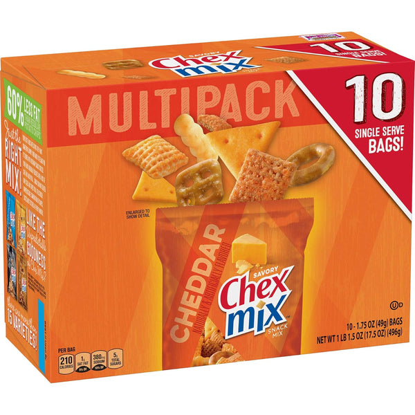 Original Recipe Chex Mix Snack Mix Multipack Single Serve Bags 10 Ct 17.5 oz